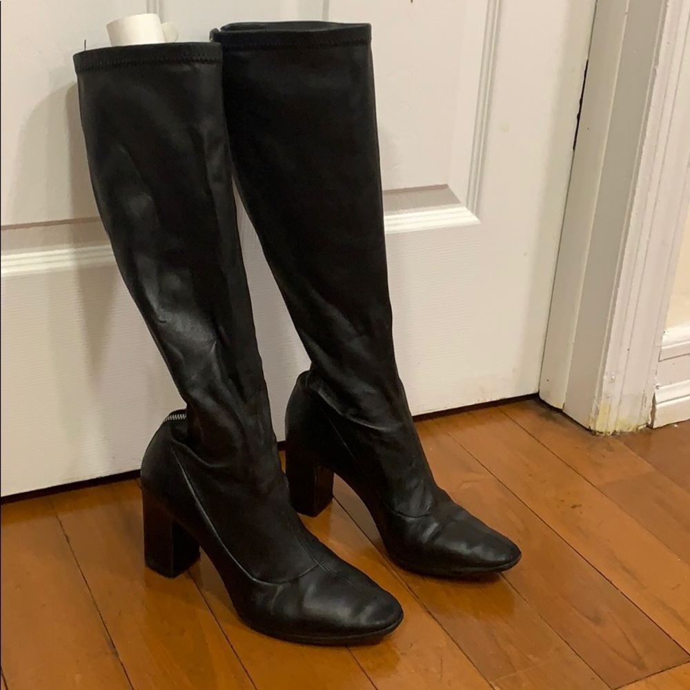 Balenciaga leather zip up boots